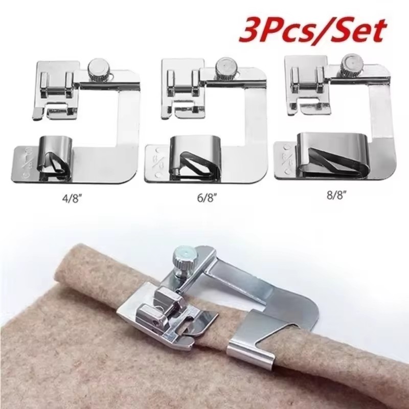 Sewing Gauge Ruler - Nähset zum Saumen: 1/3-teiliger breiter Saumfuß